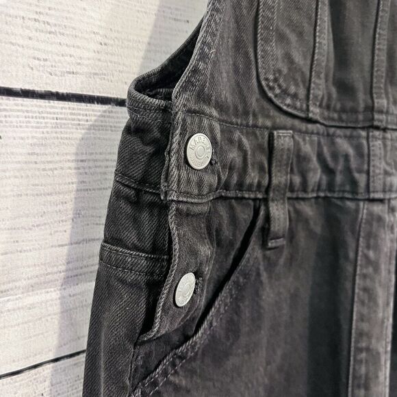 Madewell Straight Leg Overalls Luna Wash Black Denim Size XS Cotton Casual - Picture 6 of 10